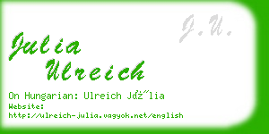 julia ulreich business card